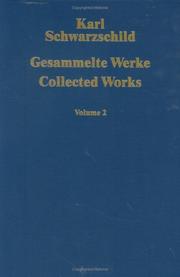 Cover of: Gesammelte Werke / Collected Works by Karl Schwarzschild