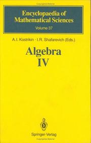 Cover of: Algebra IV: Infinite Groups. Linear Groups (Encyclopaedia of Mathematical Sciences)