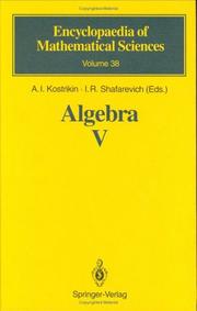 Cover of: Algebra V by 