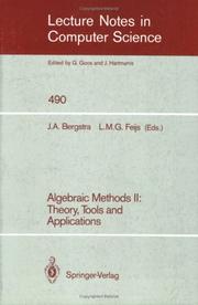 Cover of: Algebraic Methods II: Theory, Tools and Applications (Population Economics)