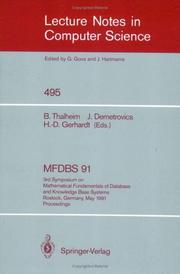 Cover of: MFDBS 91 | 