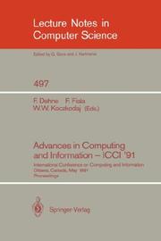 Cover of: Advances in Computing and Information - ICCI 