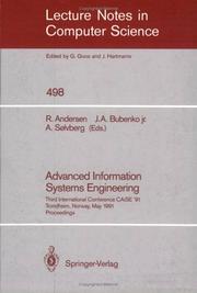 Cover of: Advanced Information Systems Engineering by 