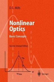 Cover of: Nonlinear optics: basic concepts