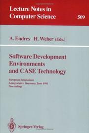 Cover of: Software development environments and CASE technology by A. Endres, H. Weber, (eds.).