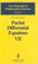Cover of: Partial Differential Equations VII
