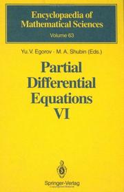 Cover of: Partial Differential Equations VI by 