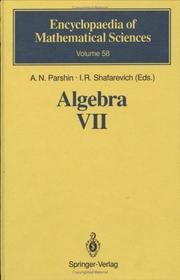 Cover of: Algebra VII: Combinatorial Group Theory. Applications to Geometry (Encyclopaedia of Mathematical Sciences)