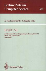 Cover of: ESEC '91 by European Software Engineering Conference (3rd 1991 Milan, Italy)