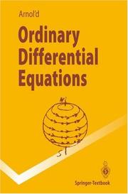 Cover of: Ordinary differential equations by Arnolʹd, V. I.