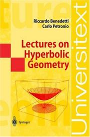 Cover of: Lectures on Hyperbolic Geometry (Universitext) by Riccardo Benedetti, Carlo Petronio