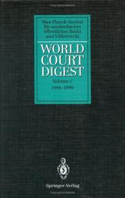 Cover of: World Court digest