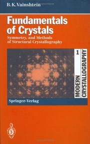 Cover of: Modern crystallography. by 