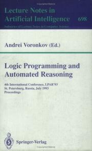 Cover of: Logic Programming and Automated Reasoning by 