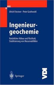 Cover of: Ingenieurgeochemie: Technische Geochemie - Konzepte und Praxis (VDI-Buch)