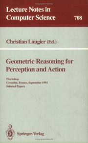 Cover of: Geometric reasoning for perception and action: workshop, Grenoble, France, September 16-17, 1991 : selected papers