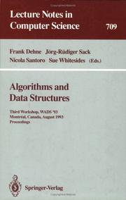 Cover of: Algorithms and Data Structures | 