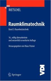 Cover of: Raumklimatechnik: Band 3: Raumheiztechnik (VDI-Buch)