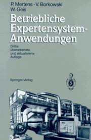 Cover of: Betriebliche Expertensystem-Anwendungen