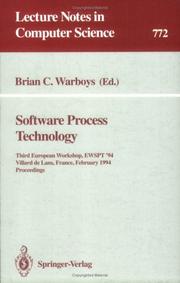 Cover of: Software Process Technology | Brian C. Warboys