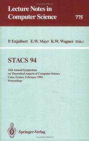 Cover of: Stacs 94: 11th Annual Symposium on Theoretical Aspects of Computer Science, Caen, France, February 24 - 26, 1994. Proceedings (Springer Series in Chemical Physics)