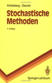 Cover of: Stochastische Methoden (Springer-Lehrbuch) by Klaus Krickeberg, Herbert Ziezold