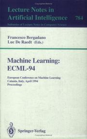 Cover of: Machine Learning: Ecml-94 | 