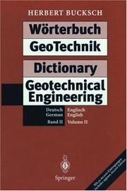 Cover of: Wörterbuch GeoTechnik: Deutsch Englisch = Dictionary geotechnical engineering : German English