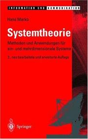 Cover of: Systemtheorie by Hans Marko, Hans Marko