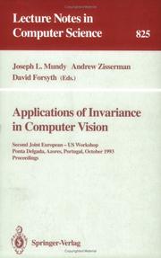 Applications of invariance in computer vision cover