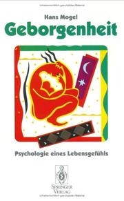 Cover of: Geborgenheit: Psychologie eines Lebensgefühls