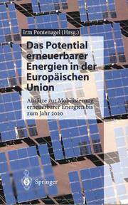 Cover of: Das Potential erneuerbarer Energien in der Europäischen Union by E. Hau, M. Köhler, H. Lehmann, G Schulte-Tigges