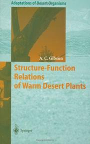 Cover of: Structure-function relations of warm desert plants