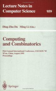 Cover of: Computing and Combinatorics | 