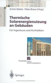 Cover of: Thermische Solarenergienutzung an Gebäuden