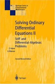 Cover of: Solving Ordinary Differential Equations II: Stiff and Differential-Algebraic Problems (Springer Series in Computational Mathematics)