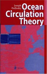 Cover of: Ocean Circulation Theory by Joseph Pedlosky