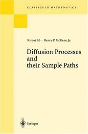 Cover of: Diffusion processes and their sample paths by Kiyosi Itō