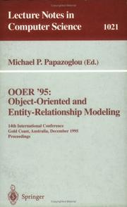 Cover of: OOER'95: object-oriented and entity-relationship modeling : 14th International Conference, Gold Coast, Australia, December 13-15, 1995 : proceedings