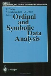 Cover of: Ordinal and symbolic data analysis: proceedings of the International Conference on Ordinal and Symbolic Data Analysis--OSDA '95, Paris, June 20-23, 1995