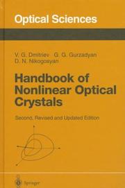 Cover of: Handbook of Nonlinear Optical Crystals (Springer Series in Optical Sciences, Vol 64)