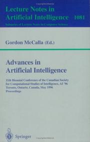 Cover of: Advances in Artificial Intelligence: 11th  Biennial Conference of the Canadian Society for Computational Studies of Intelligence, Ai'96 Toronto, Ontario, ... proceed (Lecture Notes in Computer Science)