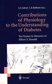 Cover of: Contributions of Physiology to the Understanding of Diabetes by 