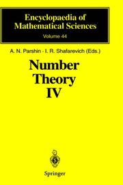 Cover of: Number Theory IV: Transcendental Numbers (Encyclopaedia of Mathematical Sciences)