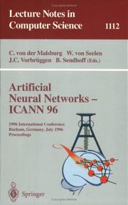 Cover of: Artificial neural networks by C. von der Malsburg ... [et al.], eds.