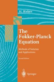 Cover of: The Fokker-Planck equation by H. Risken