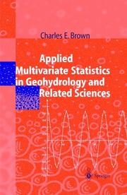 Cover of: Applied multivariate statistics in geohydrology and related sciences
