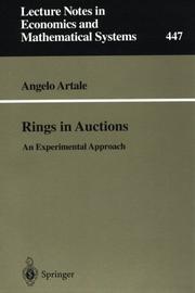 Cover of: Rings in auctions: an experimental approach