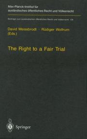 Cover of: The right to a fair trial | 