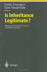 Cover of: Is inheritance legitimate? by Guido Erreygers, Toon Vandevelde, eds.